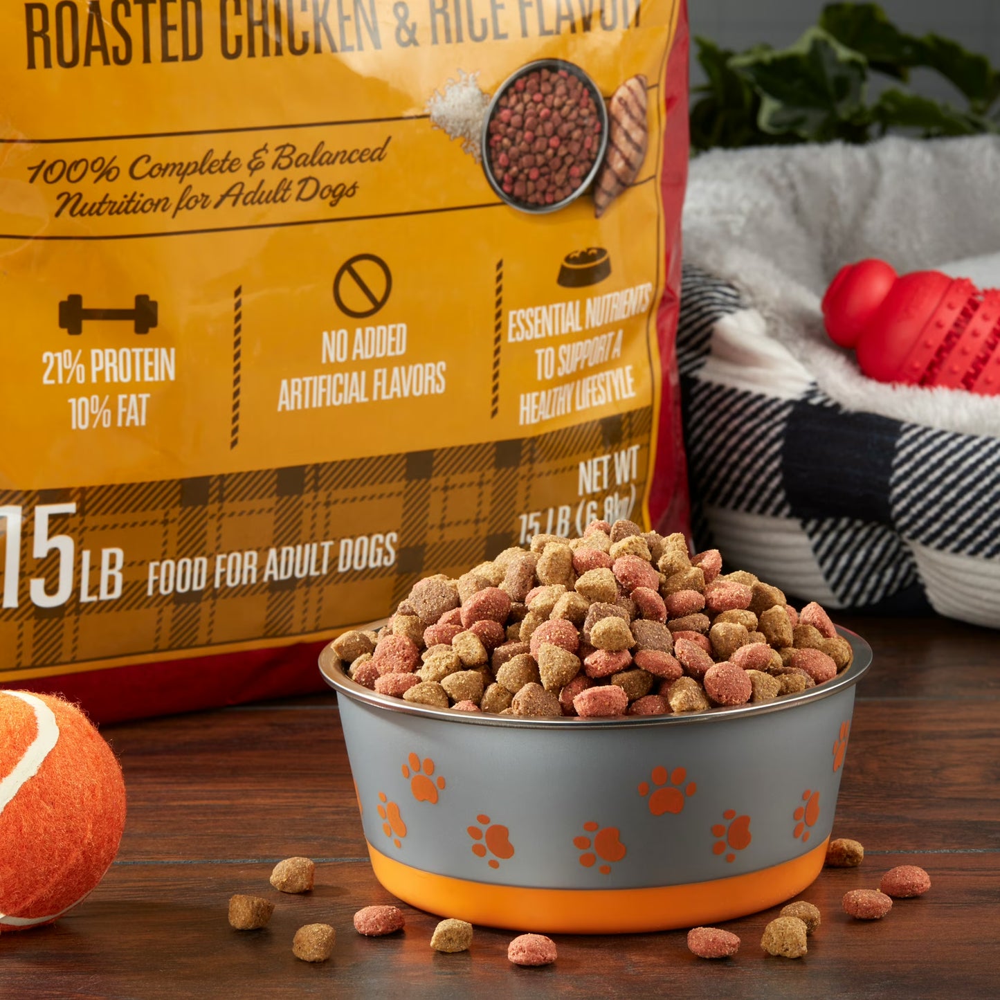 Ol' Roy Complete Nutrition Roasted Chicken & Rice Flavor Dry Dog Food for Adult Dogs, 15 lb Bag