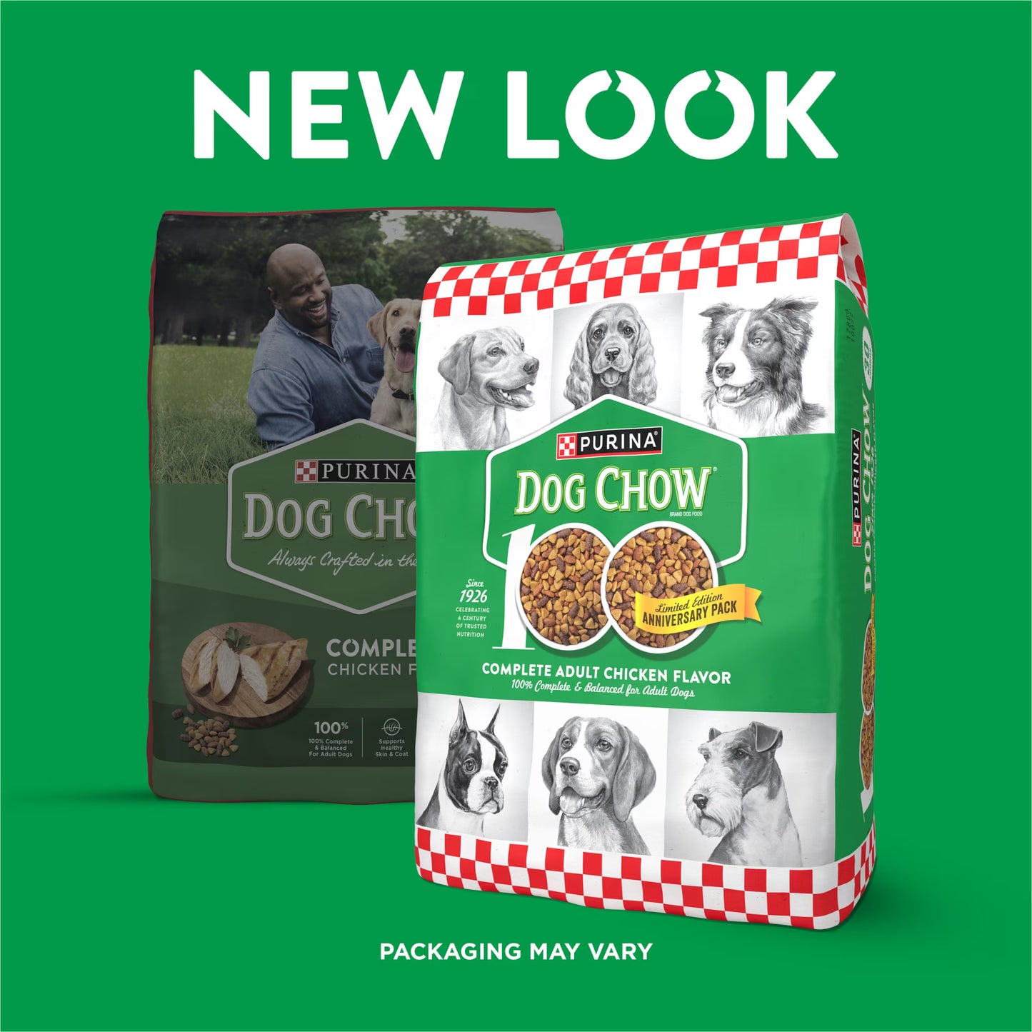 Purina Dog Chow Complete Adult Dry Dog Food, Chicken Flavor, 100th Anniversary Limited Edition, 18.5 lb Bag